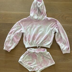 Kids Pink and White Tie-Dye Matching Set